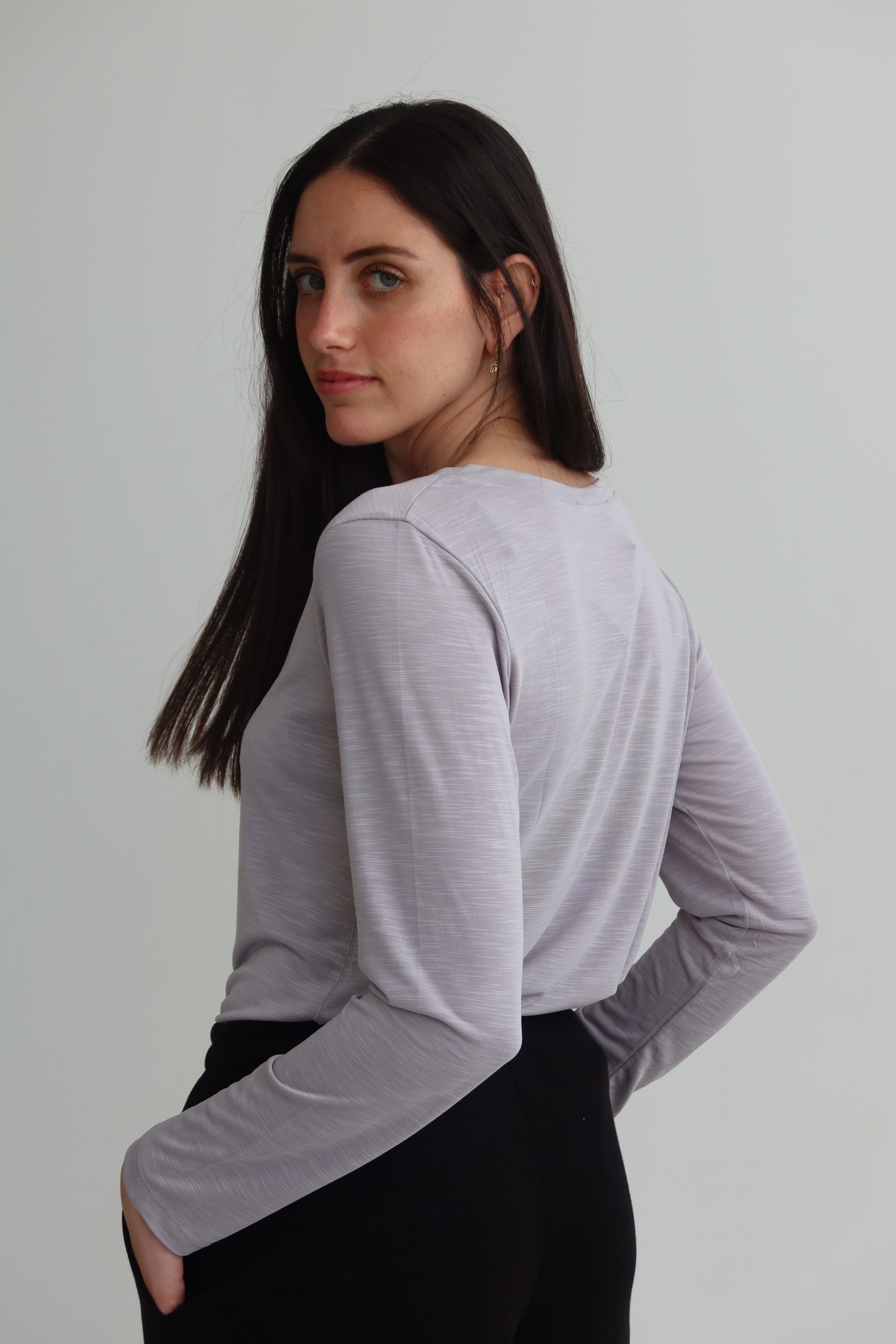 Super soft long sleeve T-shirt - gray