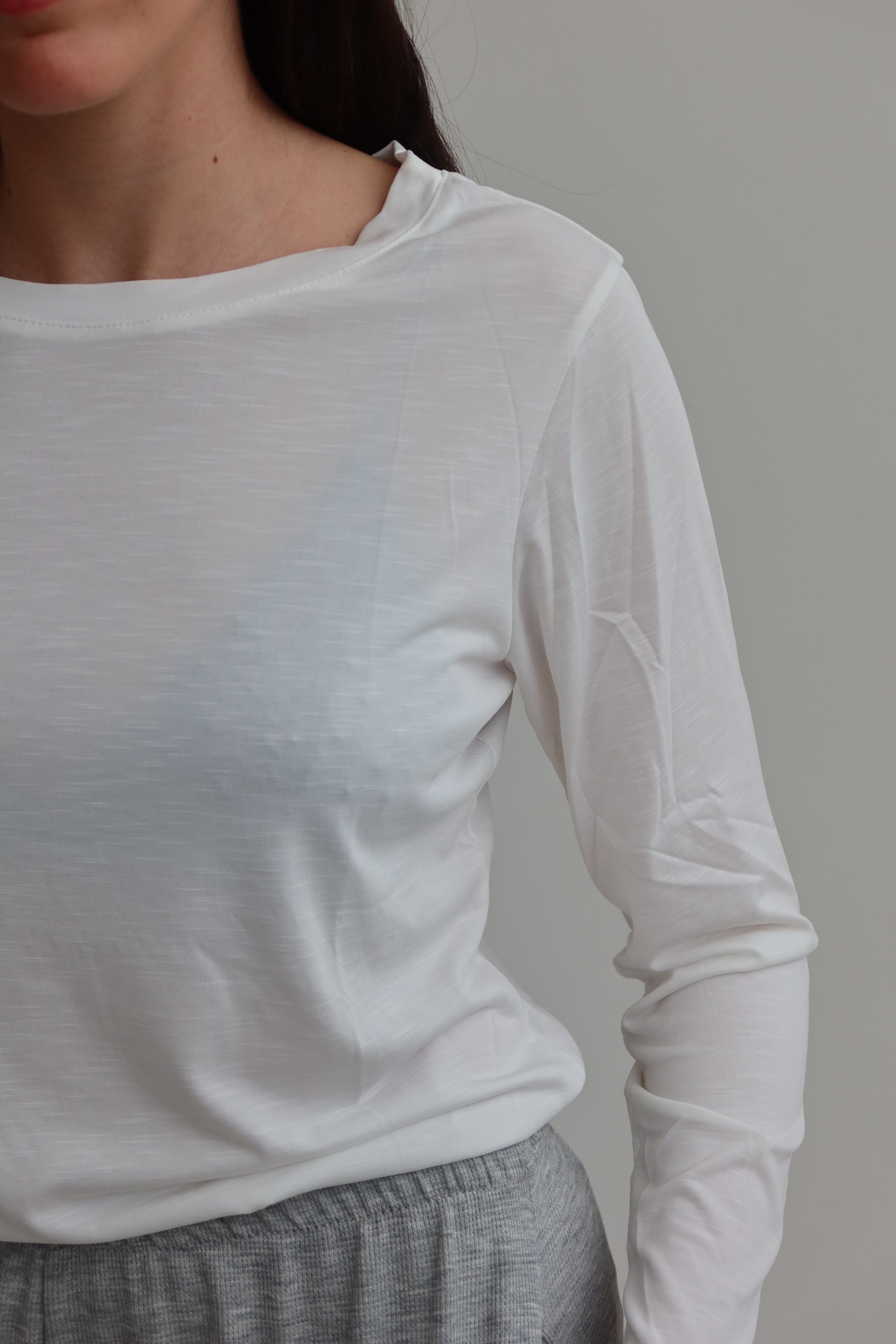 Super soft long sleeve T-shirt - white